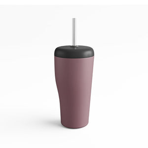 Georg Jensen Sky termokop med sugerør Rosa 40 cl