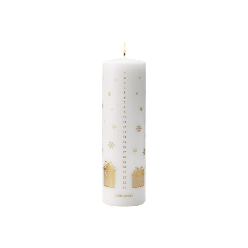 Georg Jensen Jul 2025 kalenderlys guld