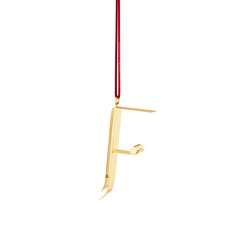 Georg Jensen Christmas Collectibles bogstavsornament F forgyldt