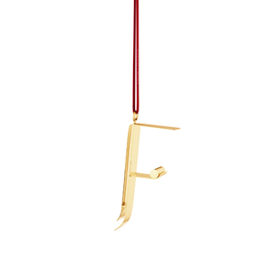 Georg Jensen Christmas Collectibles bogstavsornament F forgyldt