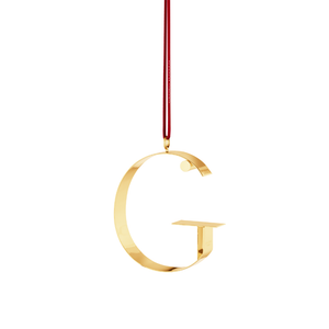 Georg Jensen Christmas Collectibles bogstavsornament G forgyldt