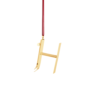 Georg Jensen Christmas Collectibles bogstavsornament H forgyldt