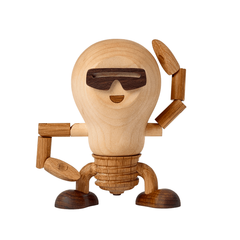 Spring Copenhagen Woodies Buster Bulb træfigur H9,5 cm