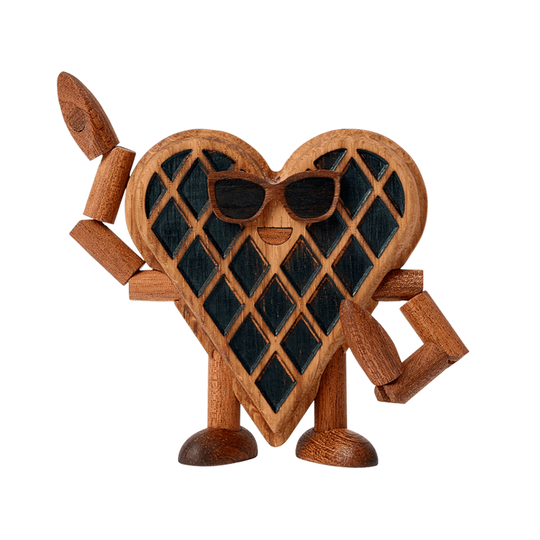 Spring Copenhagen Woodies Wendy Waffle træfigur H7,8 cm