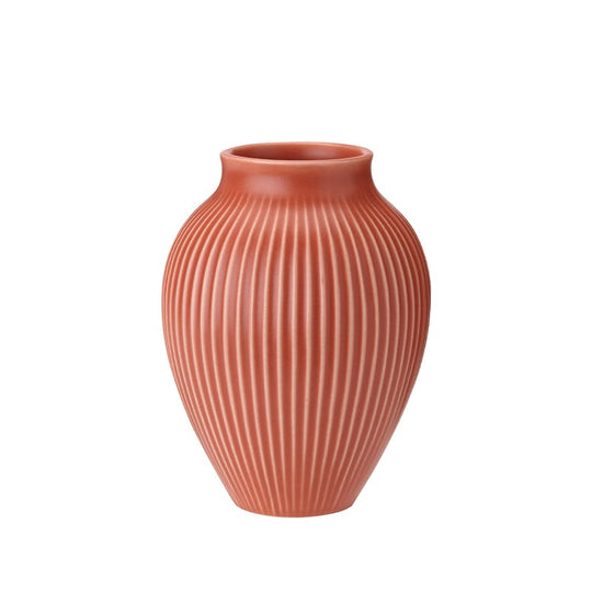 Knabstrup Keramik Ripple vase koral H20 cm