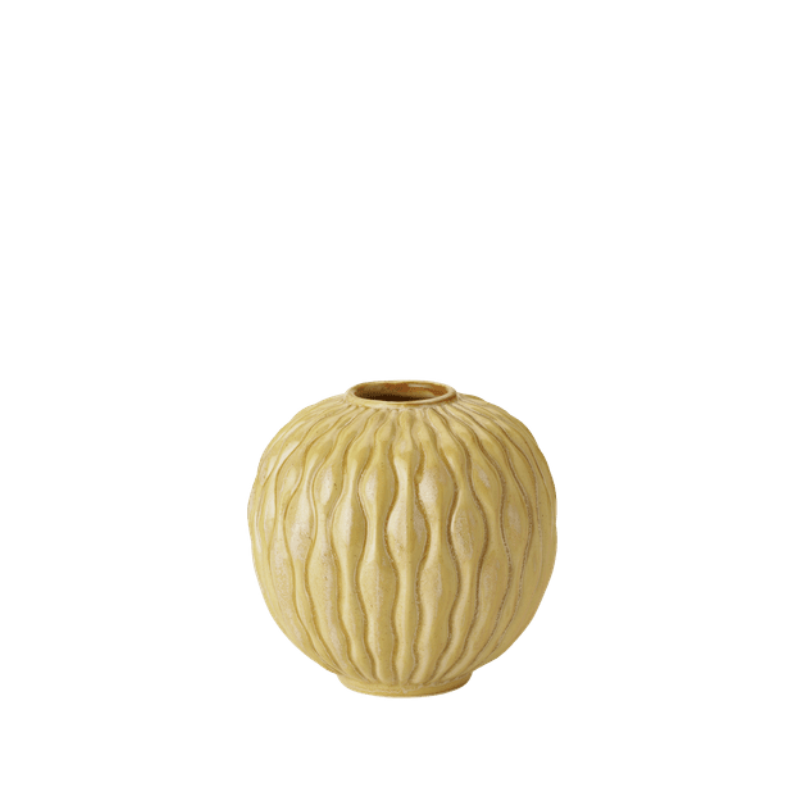Knabstrup Keramik Solum vase gul H 8,5 cm