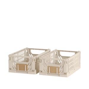 Stabelbar foldekasse natural 25x16,5x10 cm 2 stk.