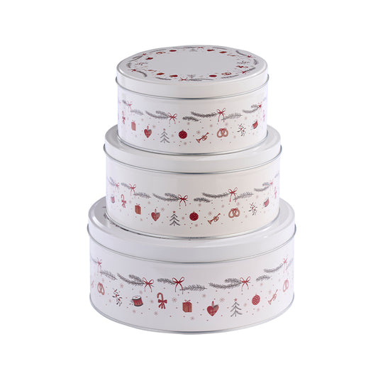 Kagedåsesæt runde 3 stk.