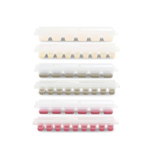 Isterningebakke plast med låg 26x9 cm 2 stk. - vi kan ikke garantere hvilken farve der afsendes
