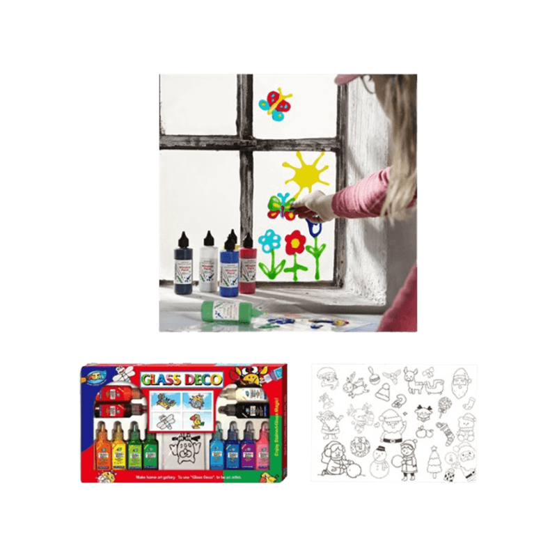 Det Gamle Apotek vinduesmaling inklusiv skabeloner med julemotiver