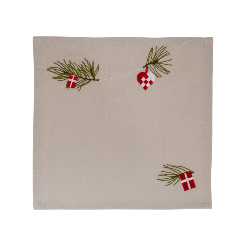 Det Gamle Apotek stofserviet med julemotiv