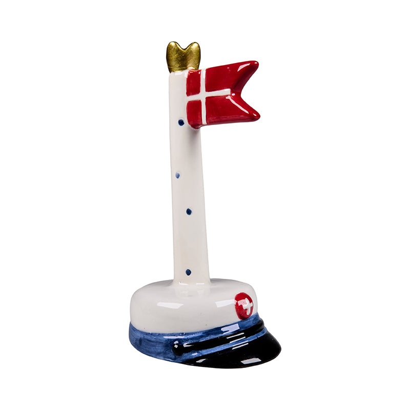 Det Gamle Apotek blå student bordflag med prikker H 12 cm