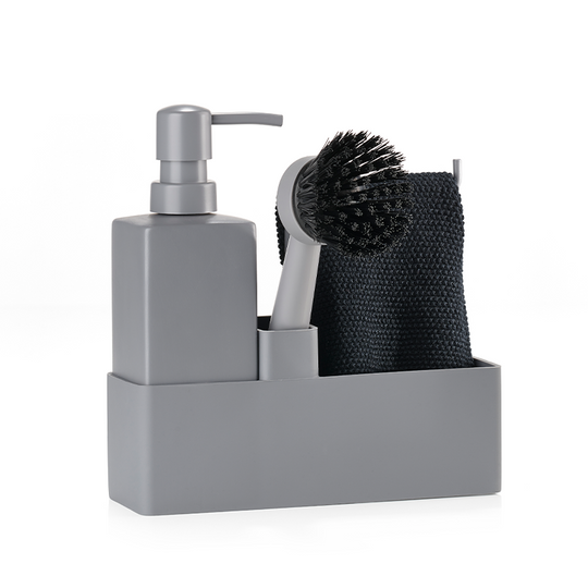 Zone opvaskesæt 4 dele cool grey