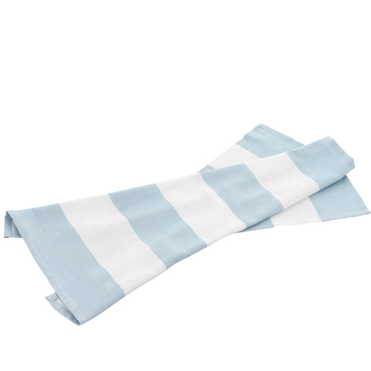 Bastian Abbi stribet viskestykke - Hvid/Dreamblue 70x50 cm