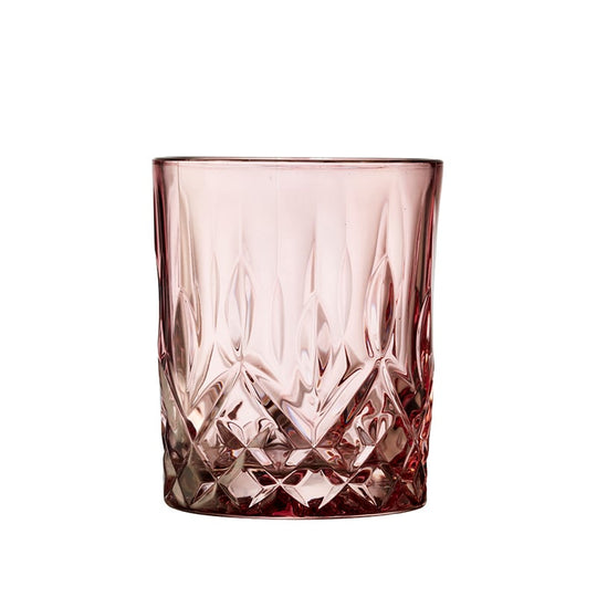 Lyngby Glas Sorrento whiskyglas pink 4 stk 32 cl