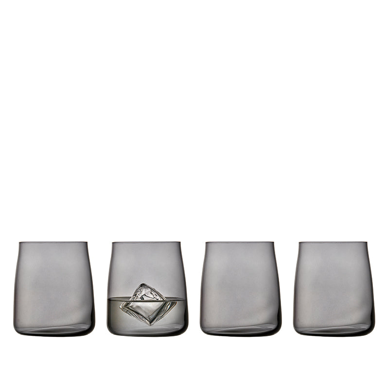 Lyngby Glas Krystal Zero vandglas smoke 42 cl 4 stk.
