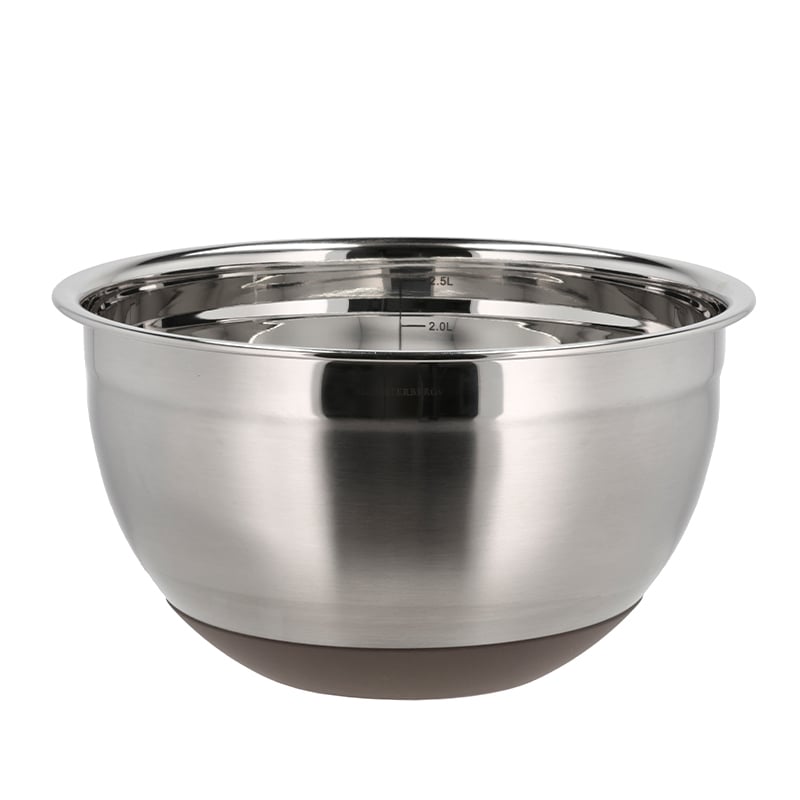 Blomsterbergs røreskål stål med silikonebund 3 liter