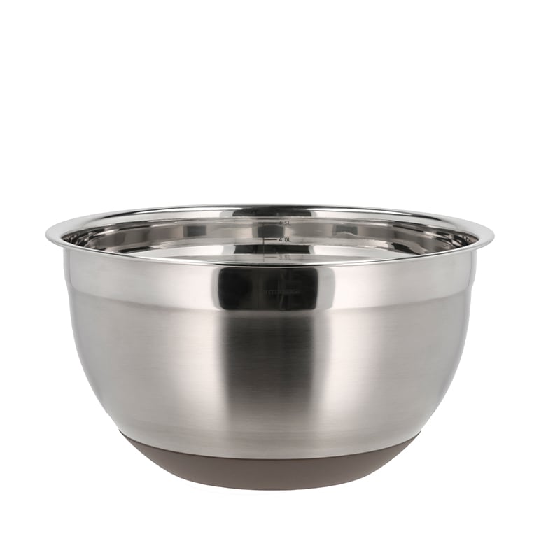 Blomsterbergs røreskål stål med silikonebund 5 liter