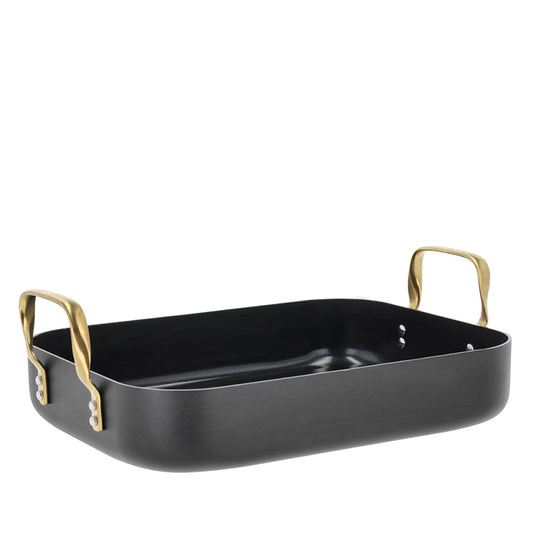 Holm Brasserie bradepande med keramisk belægning - Sort 34x26x8 cm