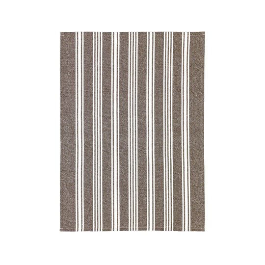 Recycle Eco Stripe viskestykke brun 70x50 cm