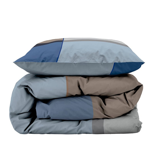 Södahl Colour Block sengetøj blå 140x200 cm