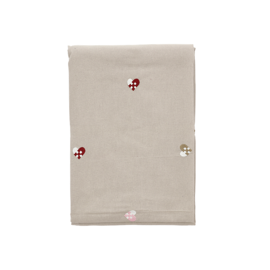 Södahl Christmas Hearts Embroidery juledug rød 140x320 cm