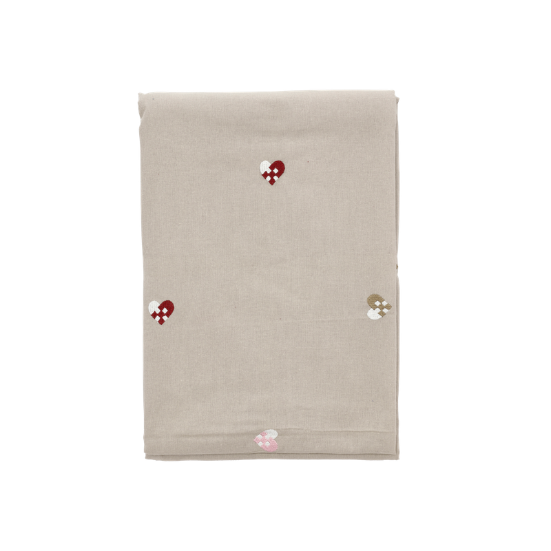 Södahl Christmas Hearts Embroidery juledug rød 140x320 cm