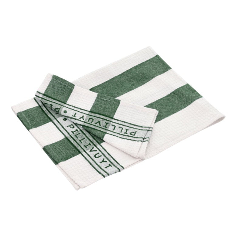 Pillivuyt recycle viskestykke grøn/hvid 90x60 cm