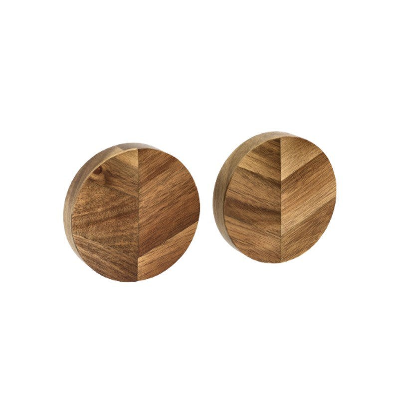 Holm magnetisk knivblok akacie Ø9 cm 2 stk.