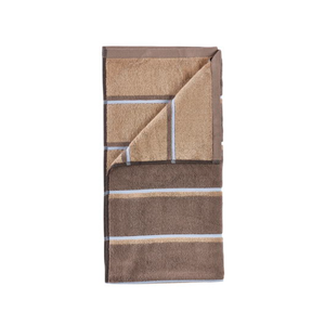 Zone Sauna håndklæde brun/beige/blå 70x140 cm