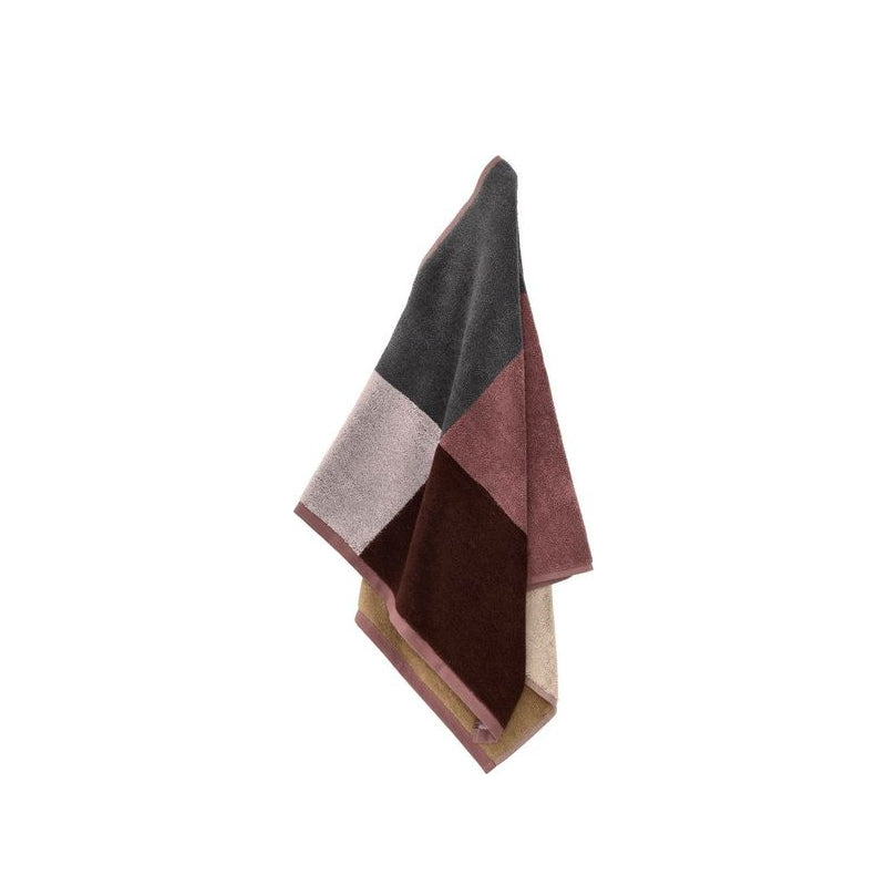Södahl Colour Block håndklæde rosewood 50x100 cm