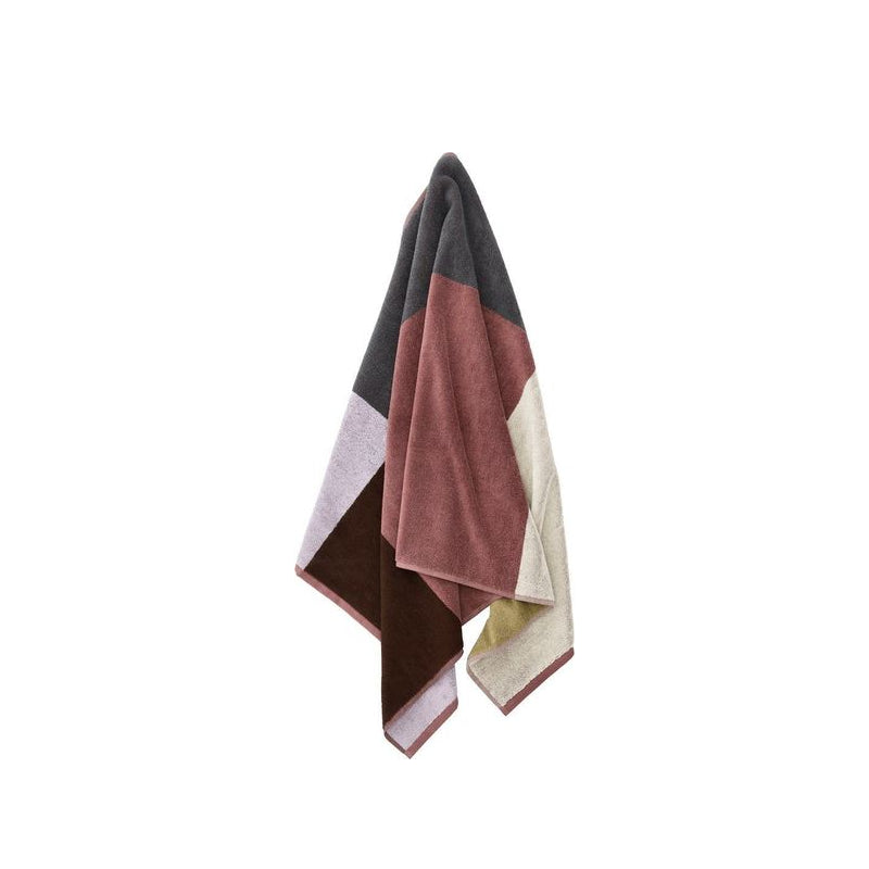 Södahl Colour Block håndklæde rosewood - 70x140 cm