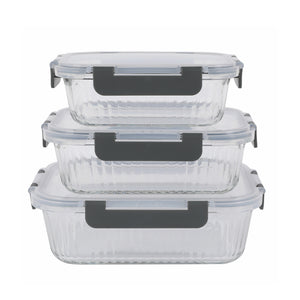 Sobcczyk opbevaringbokse i glas - 3 pak