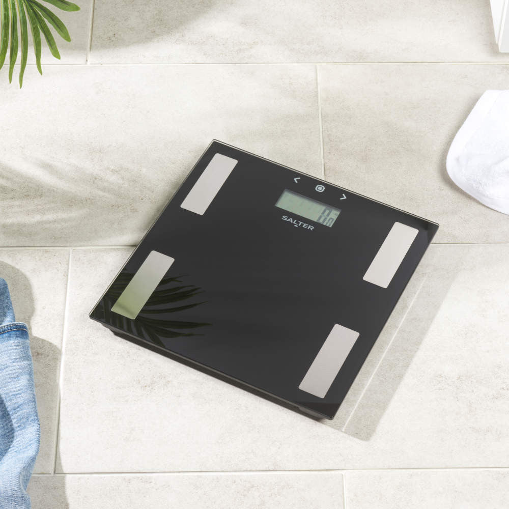 Salter Glass Analyser Badevægt Sort