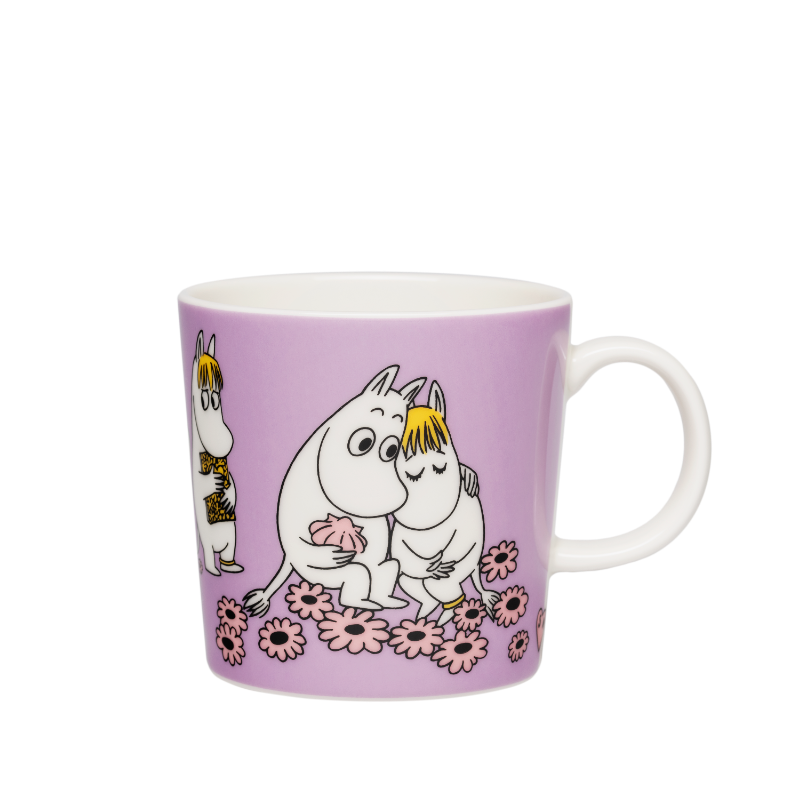 Moomin Arabia Kærester krus lyselilla 30 cl