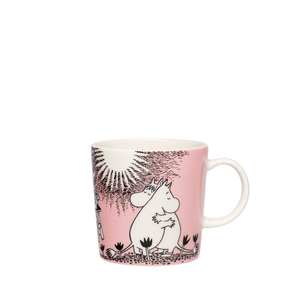 Moomin Arabia Kærlighed 30 års jubilæums krus lyserød 30 cl