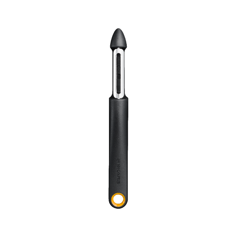 Fiskars Functional Form skrællekniv med roterende blad sort