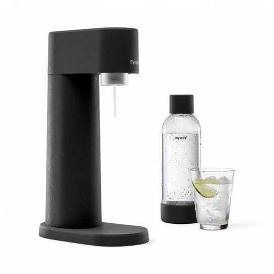 MySoda Woody sodavandsmaskine sort inkl. flaske + kulsyrepatron
