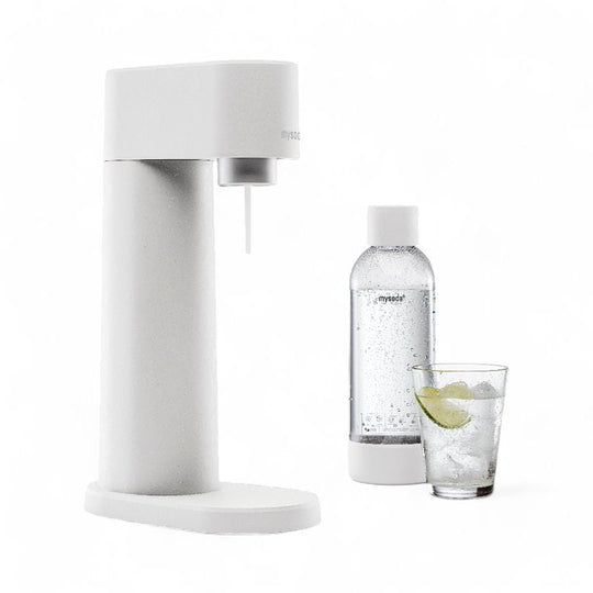 MySoda Woody sodavandsmaskine hvid inkl. flaske + kulsyrepatron