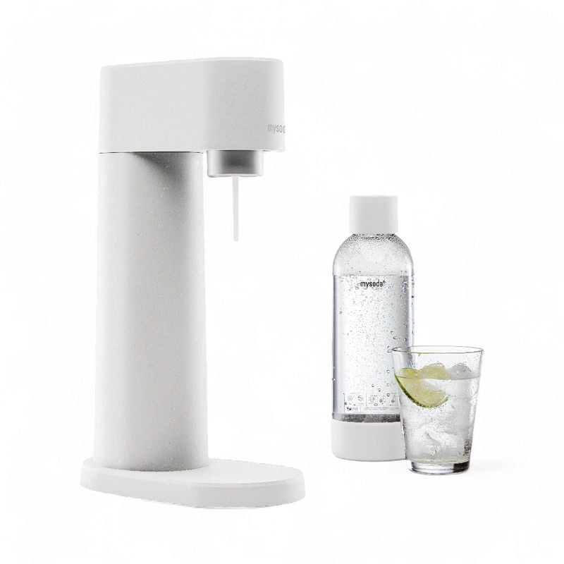 MySoda Woody sodavandsmaskine hvid inkl. flaske + kulsyrepatron