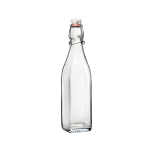 Bormioli saftflaske med patentprop firkantet 0,5 liter