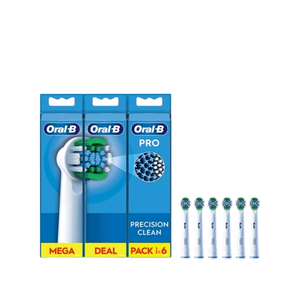 Oral-B Pro Precision Clean tandbørstehoveder hvid 6 stk.