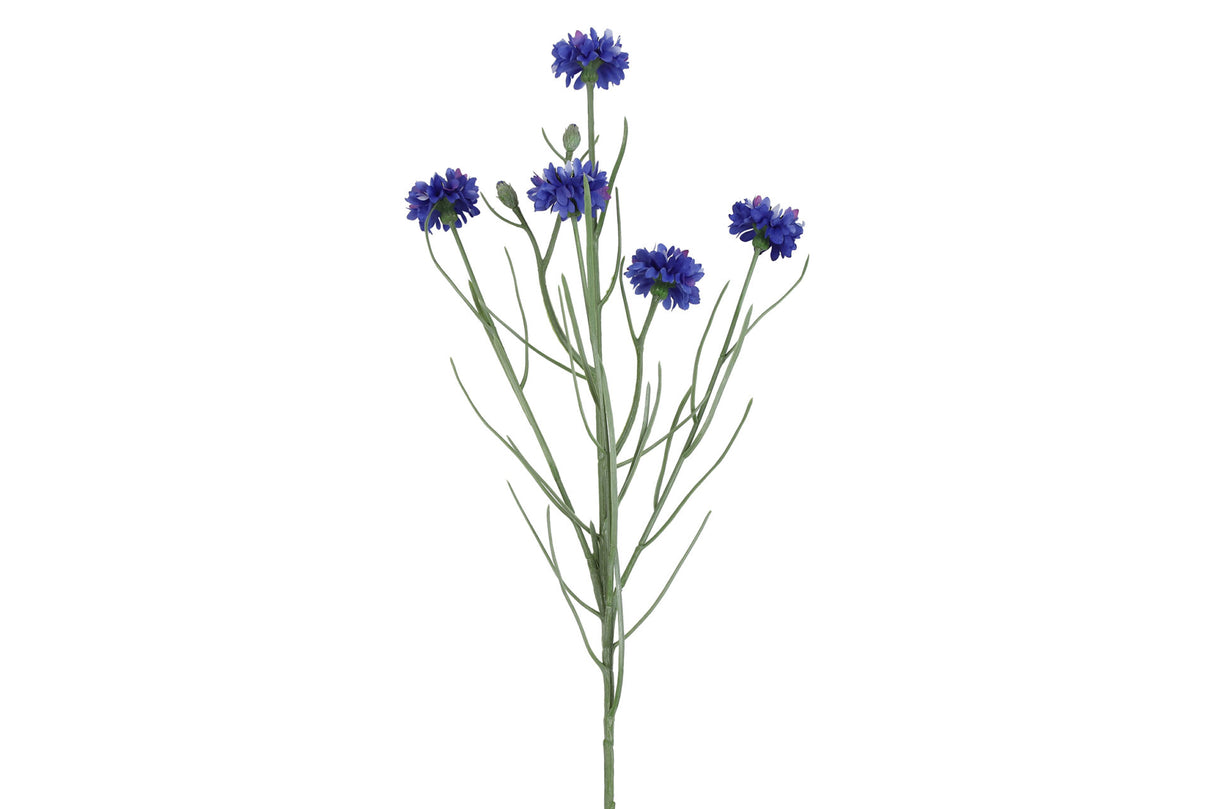 Kunstig Kornblomst Buket Blå H66 cm