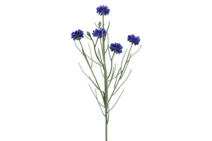 Kunstig Kornblomst Buket Blå H66 cm