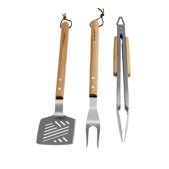 Legnoart Sturdy BBQ grillsæt stål/træ 3 stk.