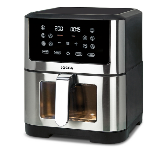 Jocca digital airfryer black/steel 8 liter