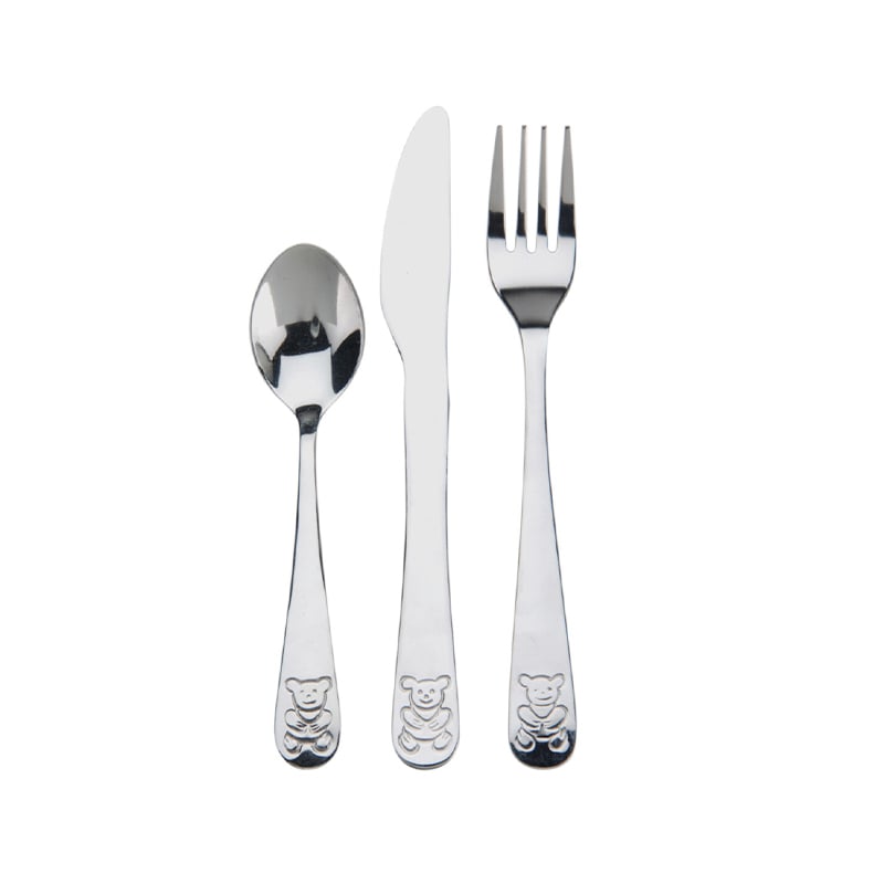 Børnebestik stål 3 dele