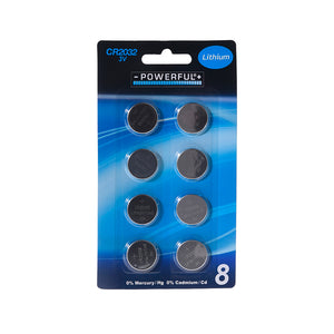 Lithium knap-batterier CR2032 8 stk.