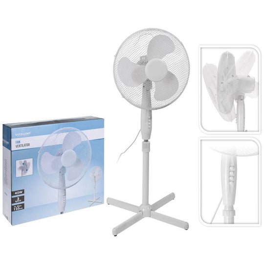 Excellent gulvventilator hvid H125 cm 45W