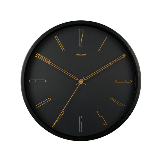 Karlsson Belle Numbers vægur sort Ø35 cm